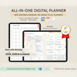 Digital Planner 2025, 2026 & iPad, Google